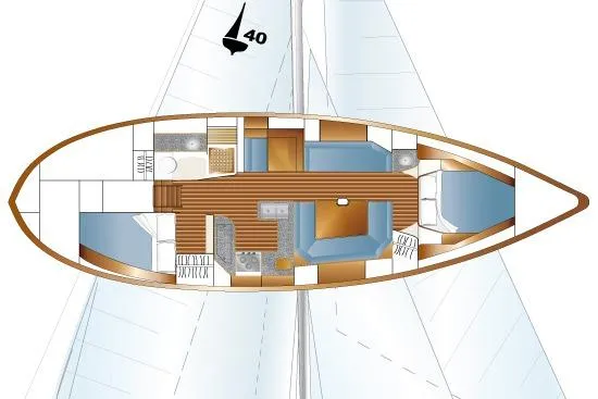 Slide: The Image of Pacific Seacraft 40 Interior Layout - 6