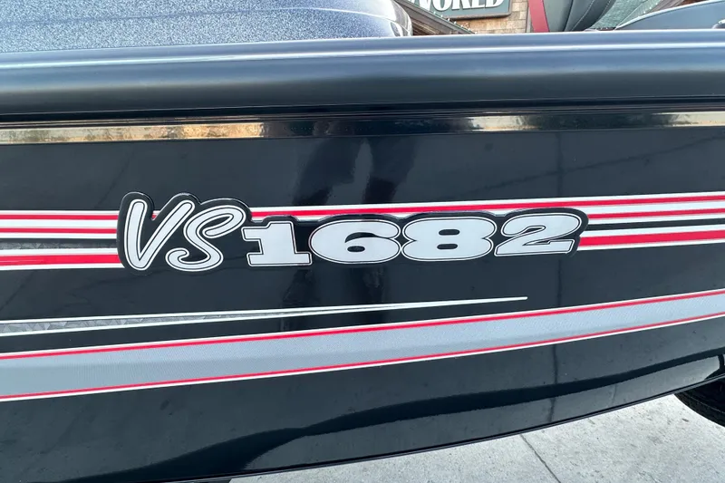 Slide: The Image of 2026 Ranger VS1682SC Angler boat with bold graphics and sleek design. - 7