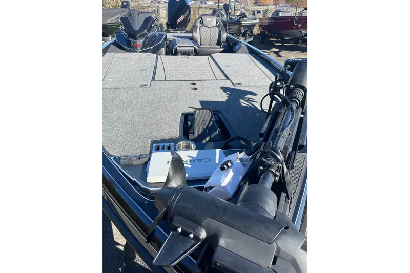 Slide: The Image of 2026 Ranger Z520R Cup-Equipped boat with advanced fishing gear and spacious deck. - 2