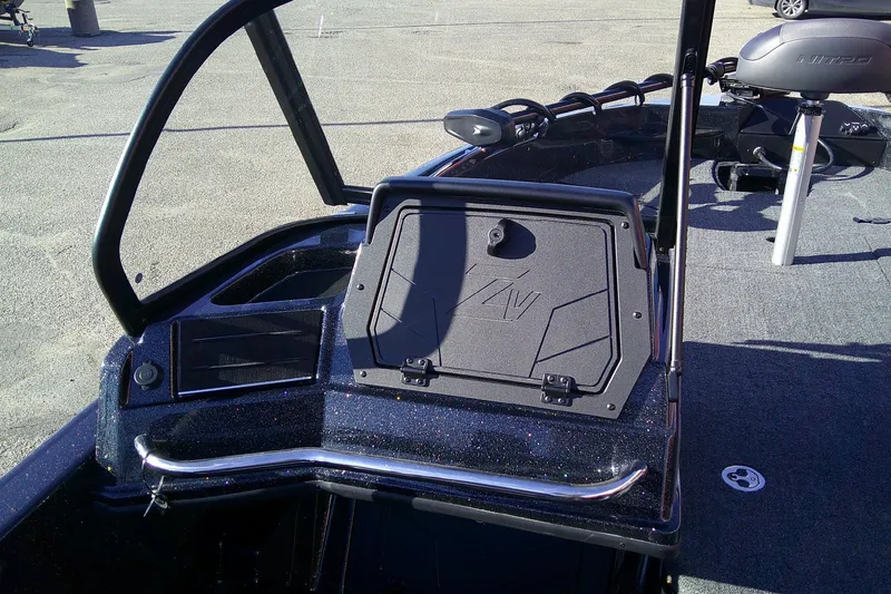 Slide: The Image of 2026 Nitro ZV21 Pro boat interior with sleek dashboard and seating. - 6