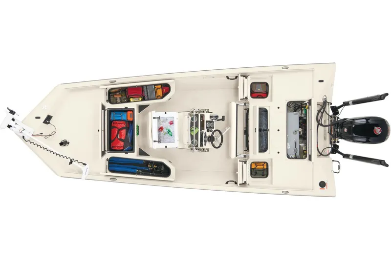 Slide: The Image of 2026 Ranger RB190 boat on trailer, camo design, parked outdoors. - 8