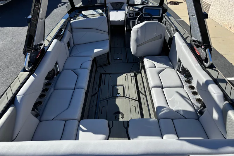 Slide: The Image of Luxurious interior of 2026 Centurion Nv243 boat with spacious seating and modern design. - 10