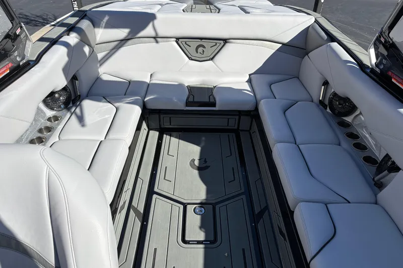 Slide: The Image of Luxurious interior of 2026 Centurion Nv243 boat with spacious seating and modern design. - 13