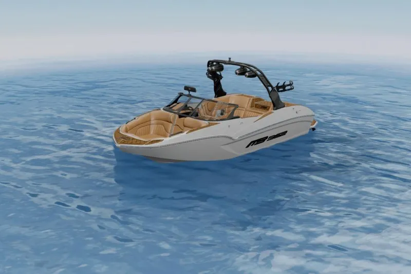 Slide: The Image of 2026 MB B52 21 Alpha boat on calm water, rear view. - 5