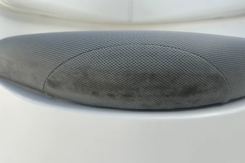 Slide: The Image of Gray cushioned seat on 2016 Bayliner Element XL boat. - 40
