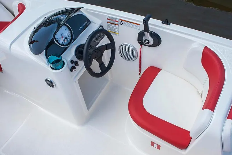 Slide: The Image of 2016 Bayliner Element XL boat engine area with visible wear and components. - 5