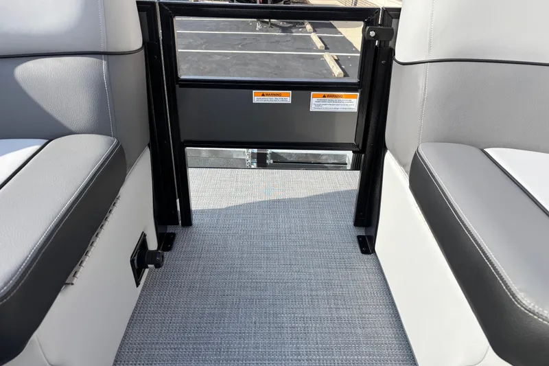 Slide: The Image of Interior view of 2026 Veranda 22 FRC Plus 2 boat seating and gate. - 8