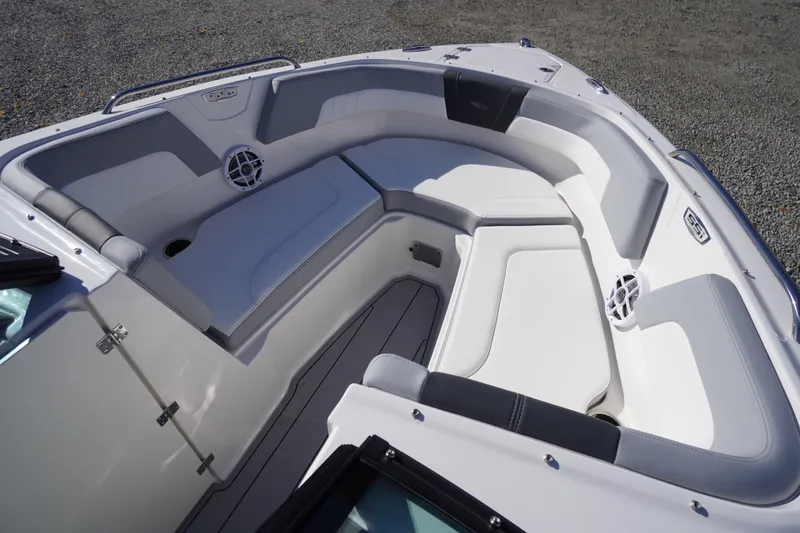 Slide: The Image of 2026 Chaparral 23 SSi OB boat interior with spacious seating and modern design. - 3