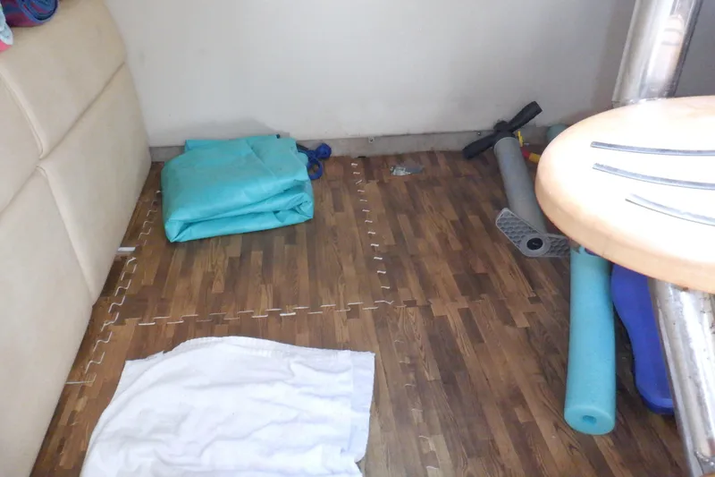 Slide: The Image of Interior of 2015 Formula 350 Crossover Bowrider with wooden cabinetry and seating. - 28