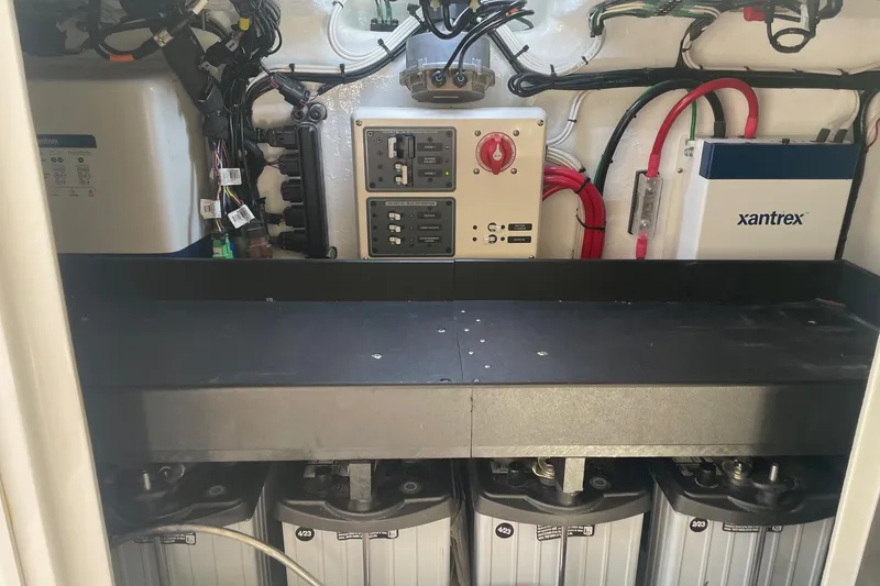 Slide: The Image of Electrical system of 2023 Conch 41 Center Console boat with Xantrex components. - 16