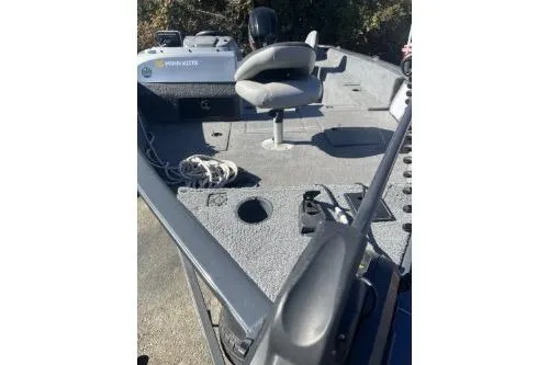 Slide: The Image of 2019 Tracker Pro Guide V-175 SC fishing boat interior with seating and equipment. - 3