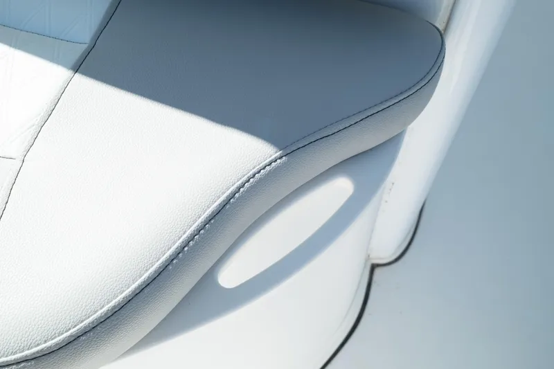 Slide: The Image of Close-up of 2019 Sea Pro 259 Center Console boat seat detail. - 38