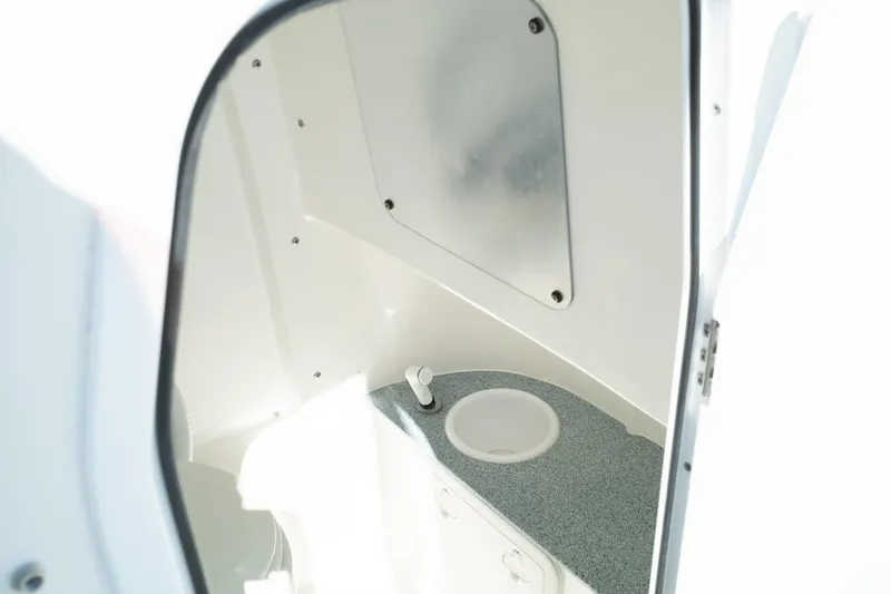 Slide: The Image of 2019 Sea Pro 259 Center Console interior with sink and storage. - 44