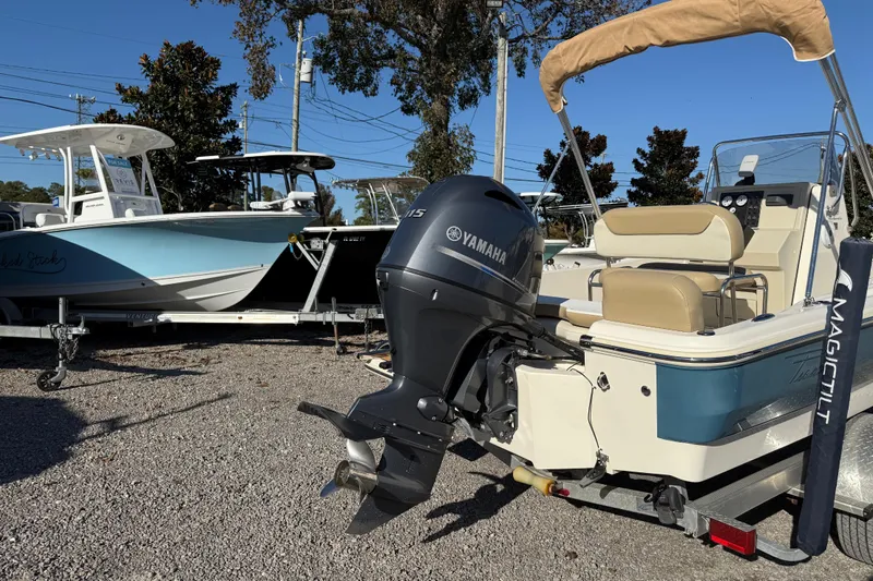 Slide: The Image of 2016 Pioneer 180 Islander boat with Yamaha outboard motor on trailer. - 5
