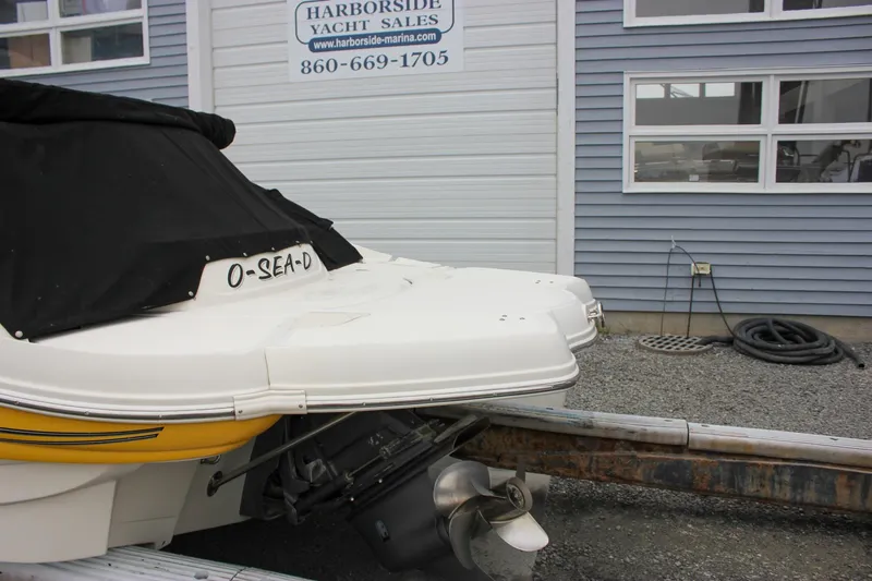 Slide: The Image of Boat with cover at Harborside Yacht Sales, Azure AZ228 model, 2007. - 48