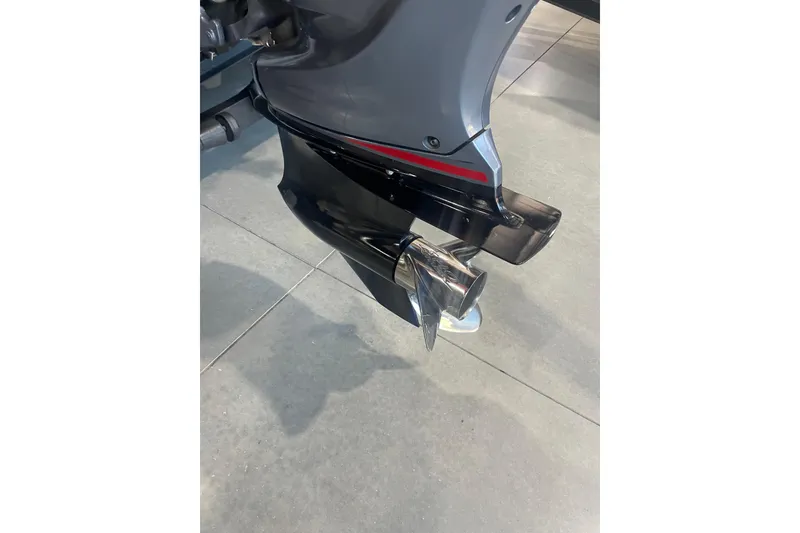 Slide: The Image of 2022 Skeeter FXR20 Apex boat motor with sleek propeller design. - 23