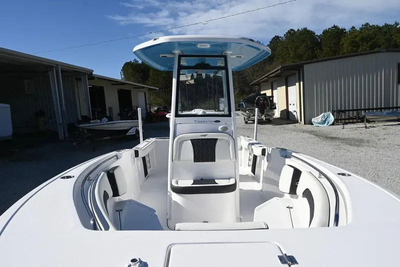 Slide: The Image of 2026 Tidewater 232 CC Adventure boat with spacious seating and modern design. - 6