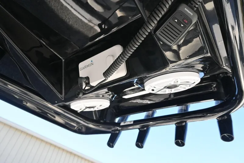 Slide: The Image of Tidewater 2300 Carolina Bay 2026 boat with Garmin electronics and speakers. - 15