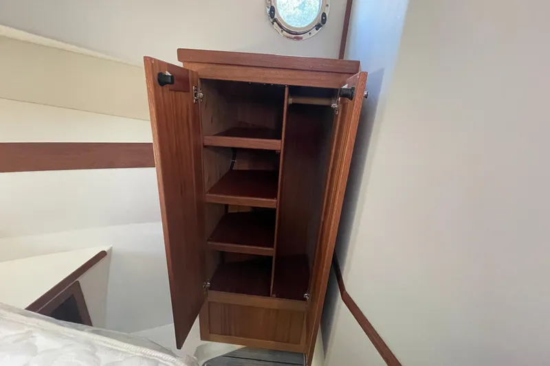 Slide: The Image of Wooden storage cabinet in 2025 American Tug 362 boat interior. - 20