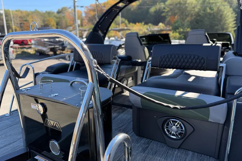 Slide: The Image of 2026 Avalon 2385 Catalina QLS Windshield interior with luxurious seating and modern design. - 8