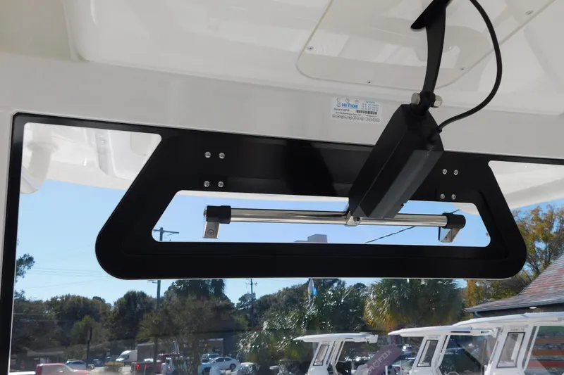 Slide: The Image of 2026 Regulator 30XO boat windshield wiper mechanism, interior view. - 51