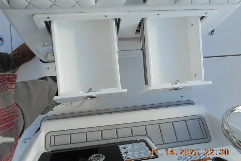 Slide: The Image of Storage Drawers at Helm under seating - 31
