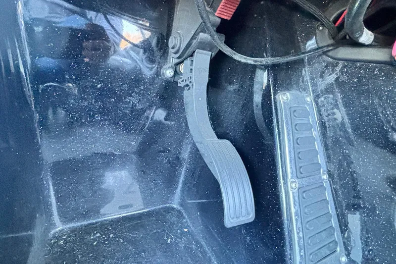 Slide: The Image of 2017 Ranger Z521 Comanche foot pedal and floor detail. - 13