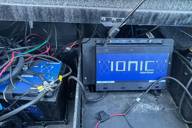 Slide: The Image of 2017 Ranger Z521 Comanche with Ionic lithium charger and battery setup. - 19