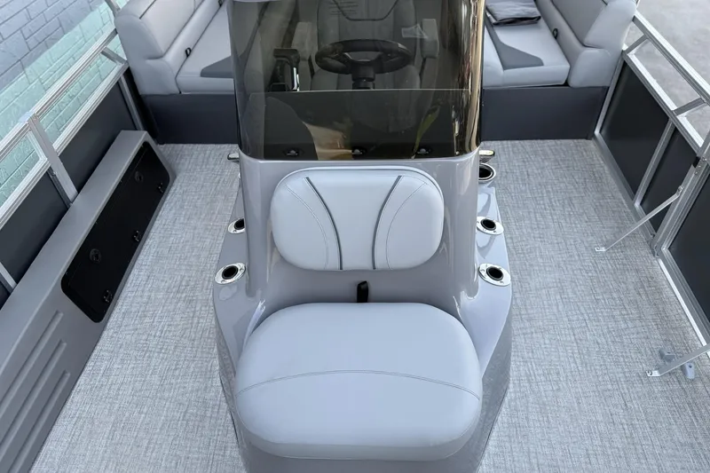 Slide: The Image of 2026 Avalon 2385 Venture 85 Center Fish boat interior with seating and console. - 8