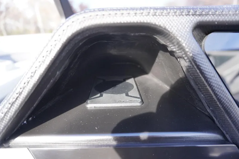 Slide: The Image of Interior detail of 2026 Viaggio Lago V-R, showcasing carbon fiber design elements. - 40