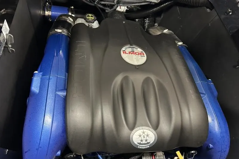 Slide: The Image of 2025 MasterCraft XT24 engine with Ilmor branding, featuring blue and black components. - 26