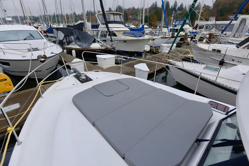 Slide: The Image of Interior of 2013 Beneteau Swift Trawler 34 Fly with cozy bunk beds. - 21