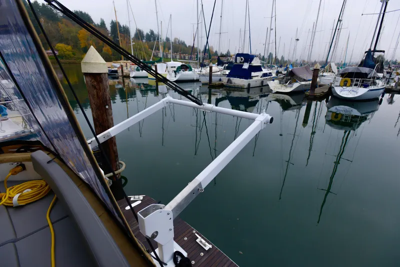 Slide: The Image of Interior of 2013 Beneteau Swift Trawler 34 Fly with phone and reading lights. - 25