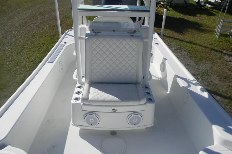 Slide: The Image of 2015 Yellowfin 24 Bay boat electrical system with wiring and components. - 6