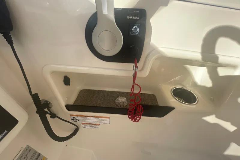 Slide: The Image of Control panel of 2018 Grady-White Freedom 235 boat with Yamaha components. - 58