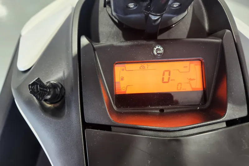 Slide: The Image of 2024 Seadoo SPARK TRIXX 1 UP engine component with EBR branding, close-up view. - 10