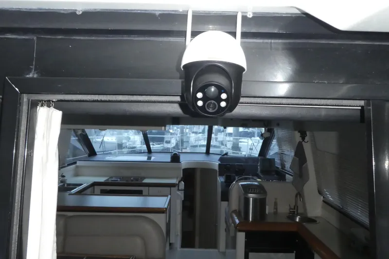 Slide: The Image of Interior view of 1994 Bayliner 4388 Motor Yacht with security camera installed. - 45