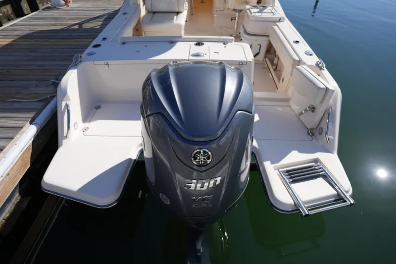 Slide: The Image of 2022 Grady-White Freedom 235 boat with Yamaha 300 engine at dock. - 13