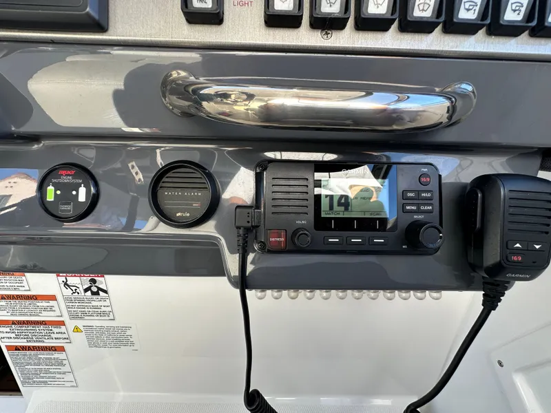 Slide: The Image of Garmin VHF radio & Auto fire extinguisher gauge - 42