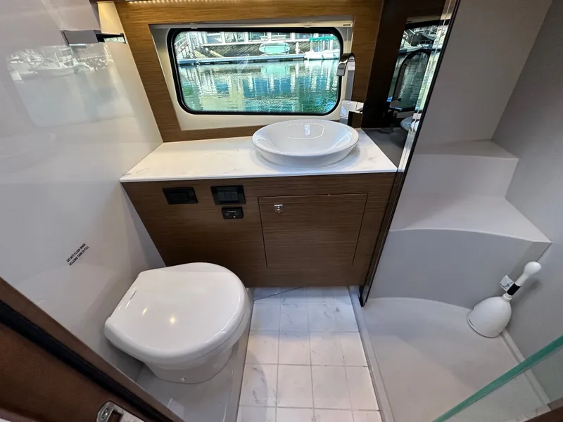 Slide: The Image of Head with Dometic fresh water electric flush toilet separate shower stall - 6