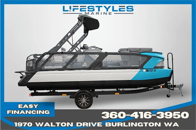 The Image of 2023 Sea-Doo Switch Cruise 21 boat on trailer, Lifestyles Marine, Burlington WA. - 0