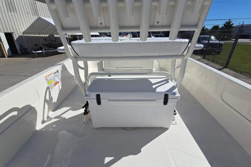 Slide: The Image of 2023 Skeeter SX230 boat interior with Engel cooler and seating. - 15