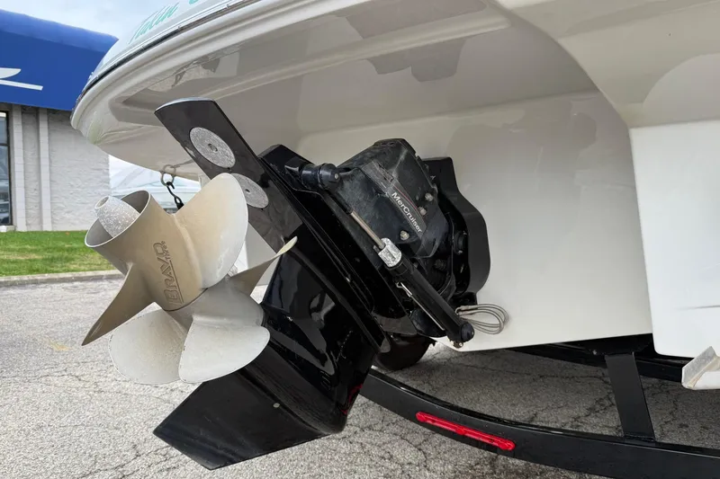 Slide: The Image of 2022 Crownline 255 SS boat with MerCruiser outdrive and Bravo propeller. - 12