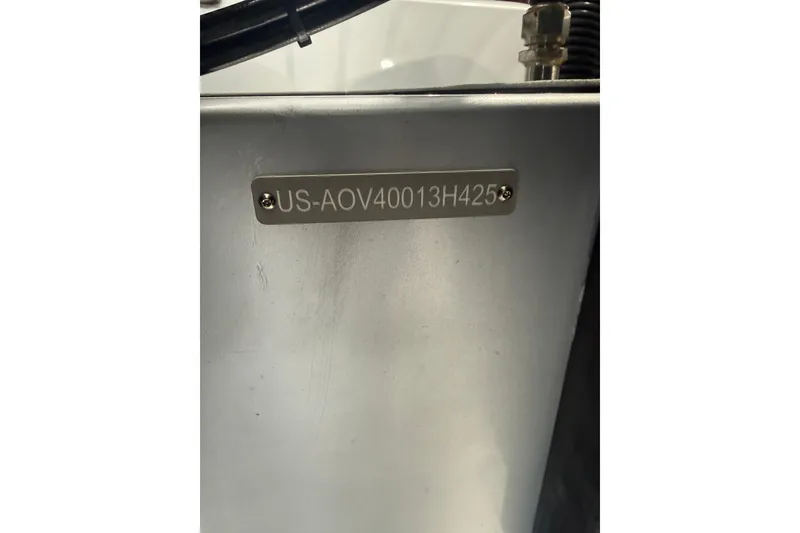 Slide: The Image of Hull identification number on a 2025 Nor-Tech 4000 Roadster boat. - 20