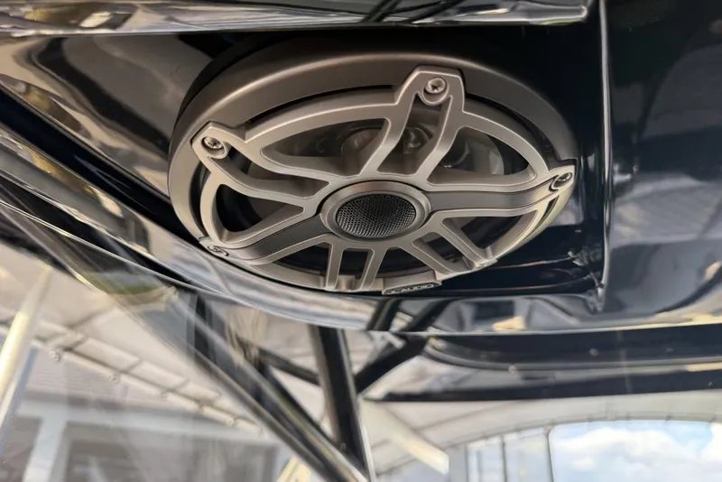 The Image of Speaker system on 2025 Nor-Tech 390 Sport Center Console boat, close-up view. - 0