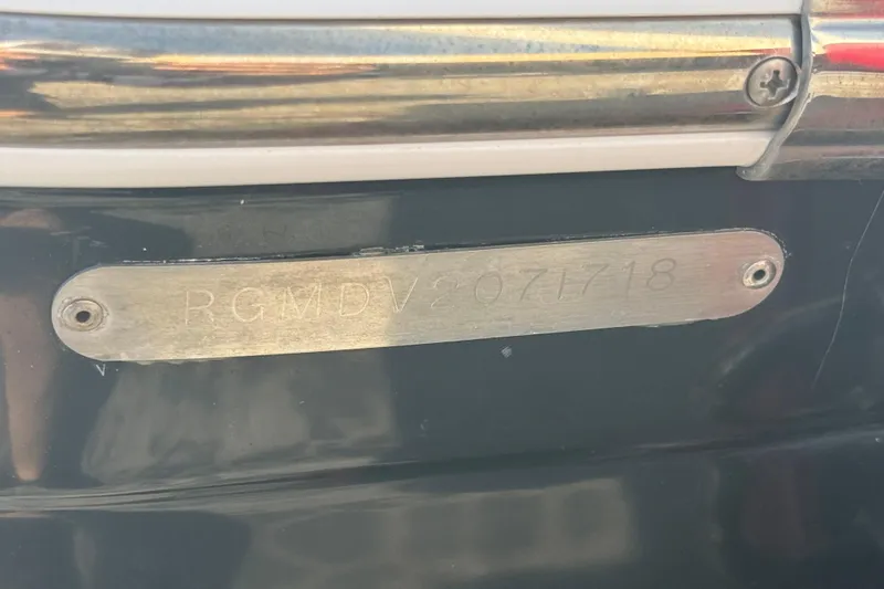 Slide: The Image of Hull identification number on a 2018 Regal 22 FasDeck boat. - 18