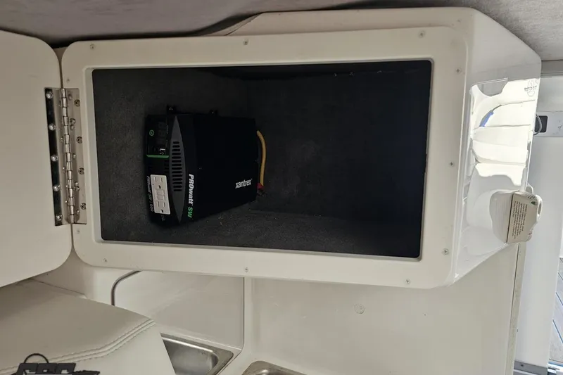 Slide: The Image of Interior of 2010 Sunsation 288 MID-CABIN boat with Xantrex inverter installed. - 82