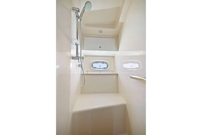 Slide: The Image of Luxurious shower area in 2009 Sea Ray 470 Sundancer yacht with modern fixtures. - 49