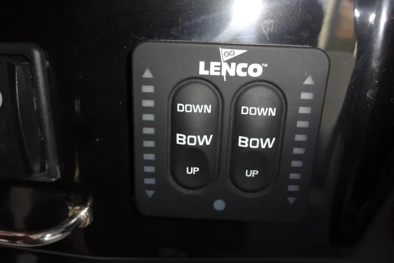 Slide: The Image of Lenco trim tab control panel on 2022 Jeanneau Merry Fisher 895 Offshore boat. - 105