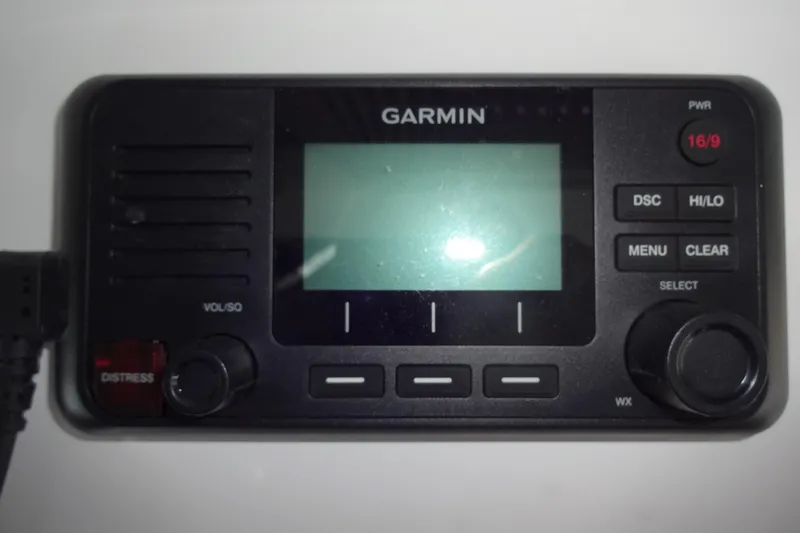 Slide: The Image of Garmin marine radio on 2022 Jeanneau Merry Fisher 895 Offshore boat. - 107